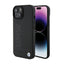 BMW Leather Hot Stamp – dėklas iPhone 15 Plus (juodas)