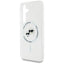 Karl Lagerfeld Button Karl & Choupette Heads Printed Logo MagSafe - Dėklas skirtas Samsung Galaxy S25 (Baltas)
