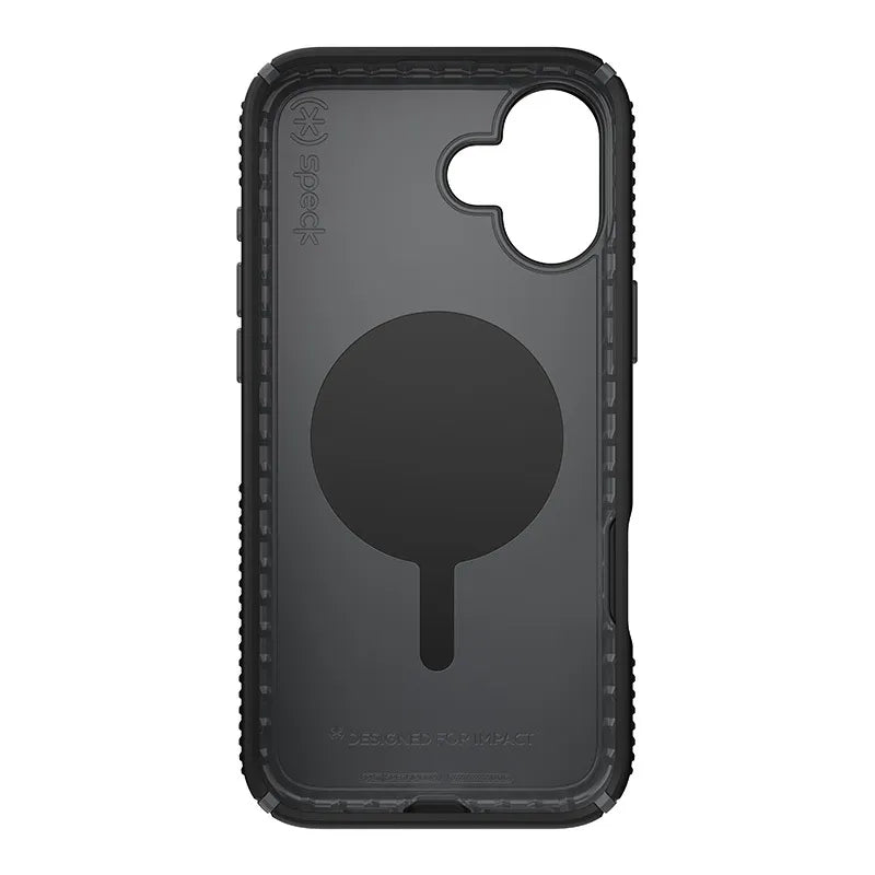 Speck Presidio2 Grip ClickLock & MagSafe dėklas – iPhone 16 Plus (juodas / skalūno pilkas / baltas)