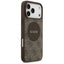 Guess 4G Circle Classic Logo MagSafe – Dėklas iPhone 17 Pro Max (Rudas)