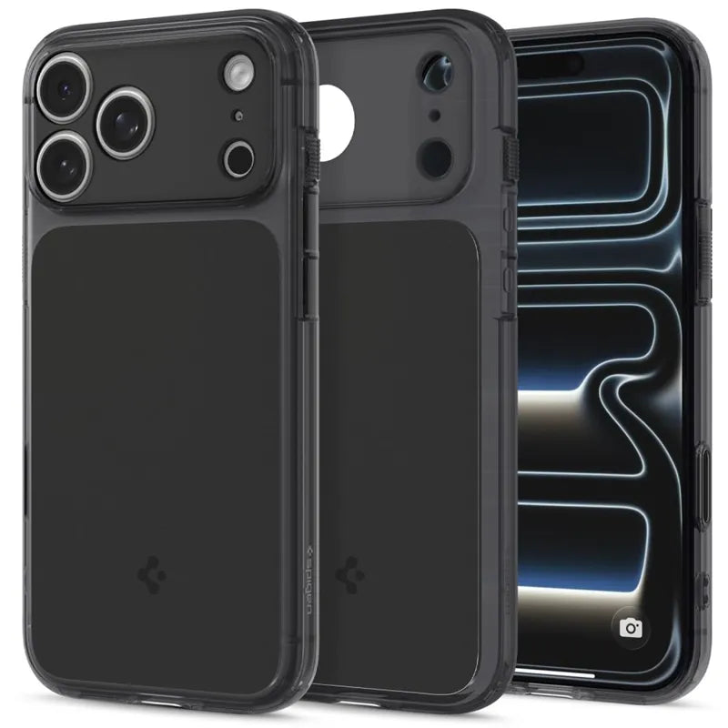 Spigen Ultra Hybrid T Mag MagSafe – dėklas, skirtas iPhone 18 Pro / 17 Pro (matinė juoda)