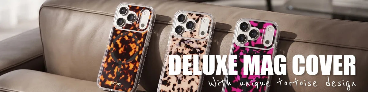 Crong Deluxe MAG Cover – iPhone 16 Pro MagSafe dėklas (Tortoise)