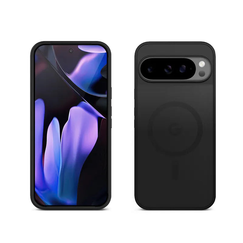 Crong Hybrid Matte Magnetic – MagSafe dėklas, skirtas Google Pixel 9 Pro (juodas)