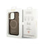 Guess Gold Outline Translucent MagSafe – dėklas iPhone 14 Pro (juodas)