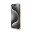 DKNY Leather Mono Stripe & Metal Logo – dėklas iPhone 15 / 14 / 13 (rožinis)