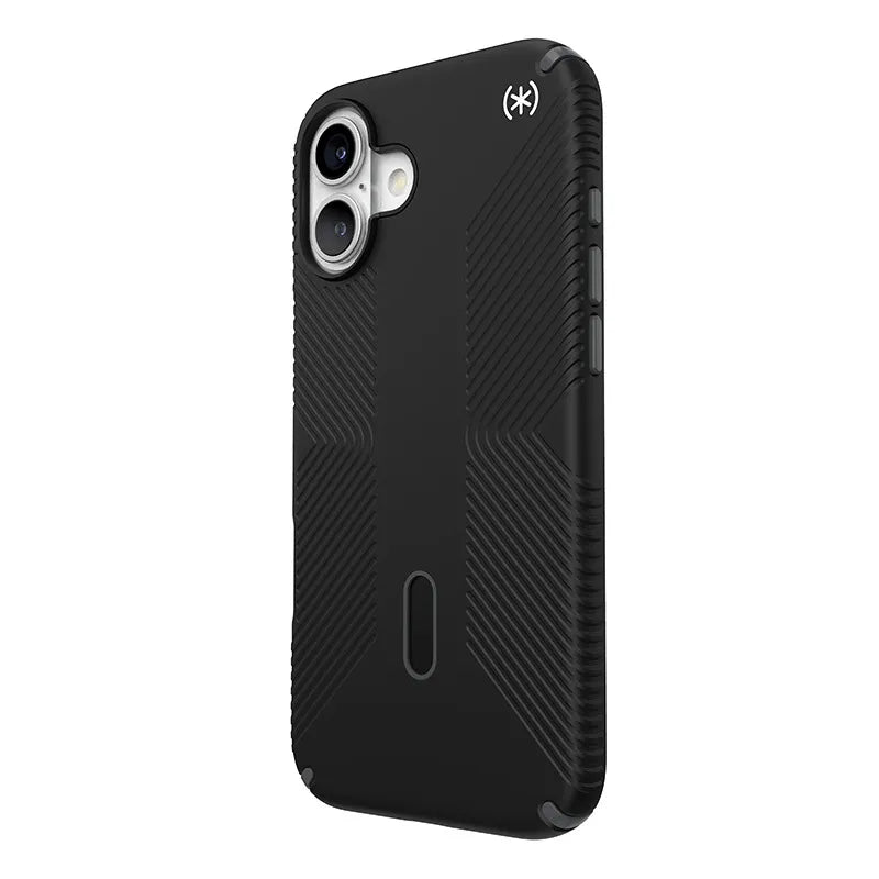 Speck Presidio2 Grip ClickLock & MagSafe dėklas – iPhone 16 Plus (juodas / skalūno pilkas / baltas)