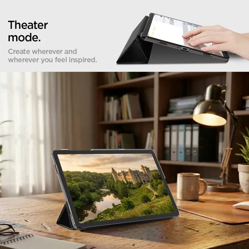 Spigen Smart Fold – dėklas Samsung Galaxy Tab A11+ / A9+ (juodas)