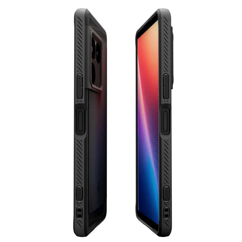 Spigen Rugged Armor – dėklas Sony Xperia 1 VIII (matinė juoda)