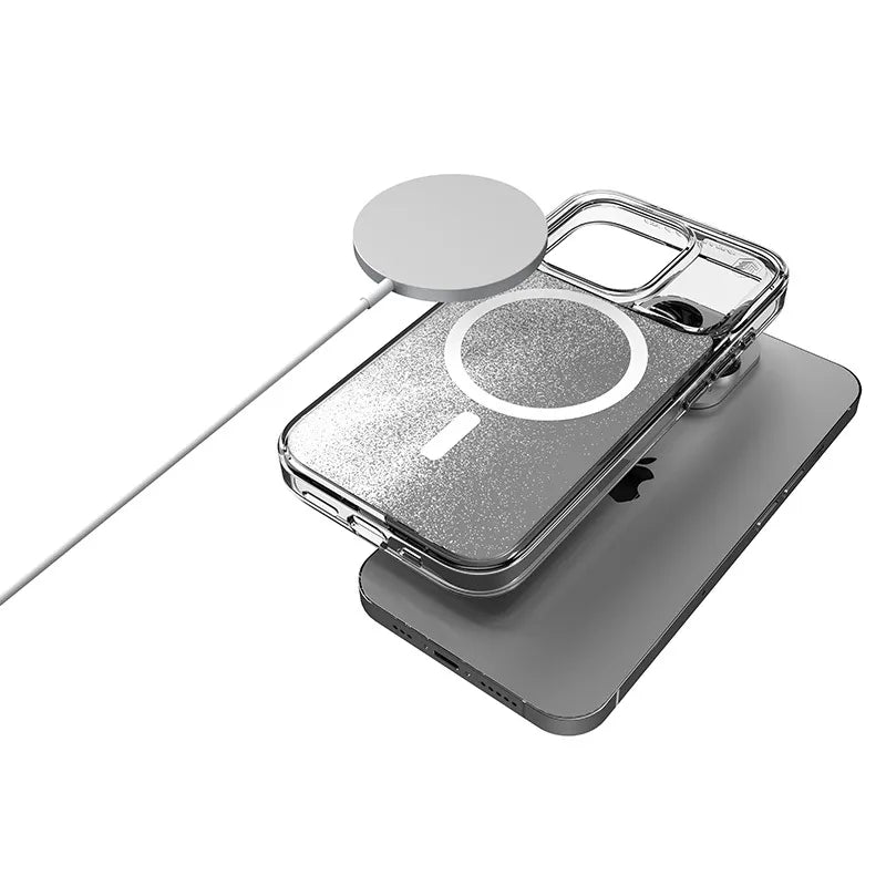 STM Relax Sand MagSafe – Dėklas skirtas iPhone 15 Pro (skaidrus / baltas)