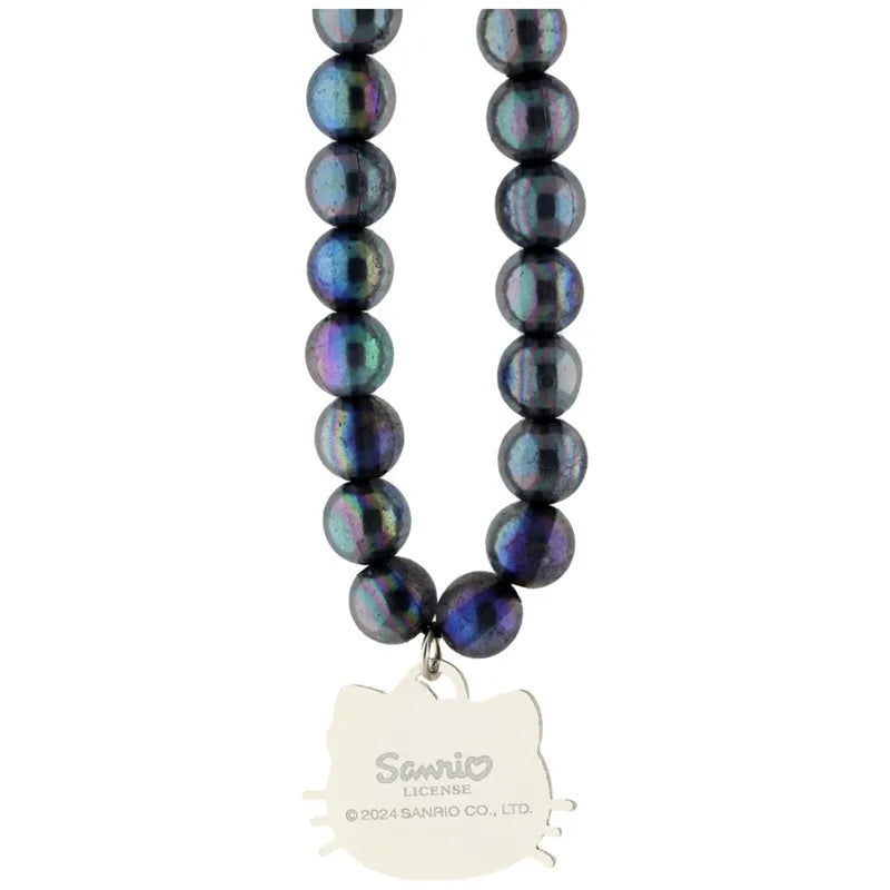 Hello Kitty Pearls Kitty Head - Telefono pakabukas (juodas)