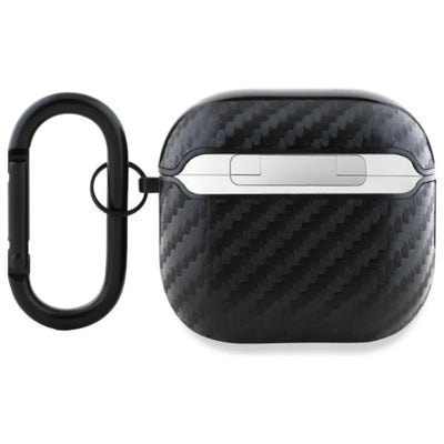 BMW Carbon Double Metal Logo – dėklas AirPods 4 (juodas)