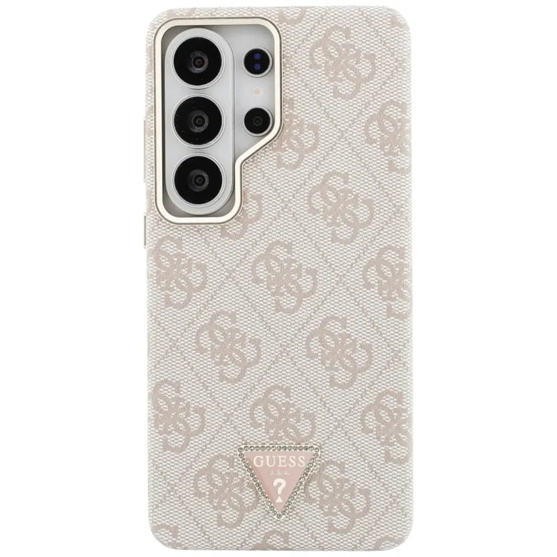 Guess 4G Triangle Logo MagSafe – Dėklas Samsung Galaxy S26 Ultra (rožinis)