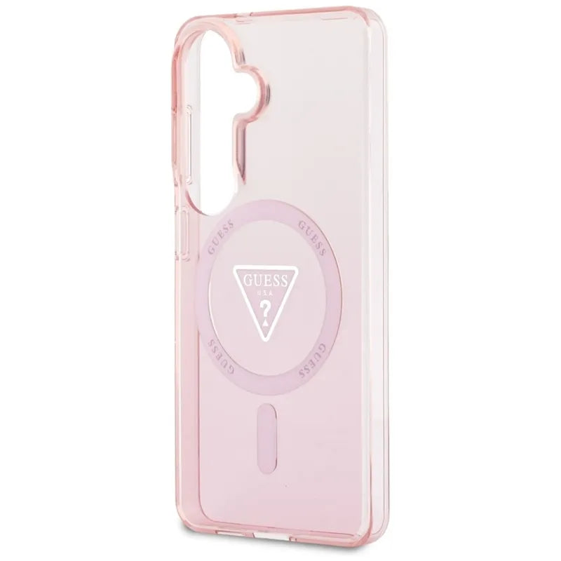 Guess IML Gradient Triangle MagSafe – Samsung Galaxy S26 dėklas (rožinis)