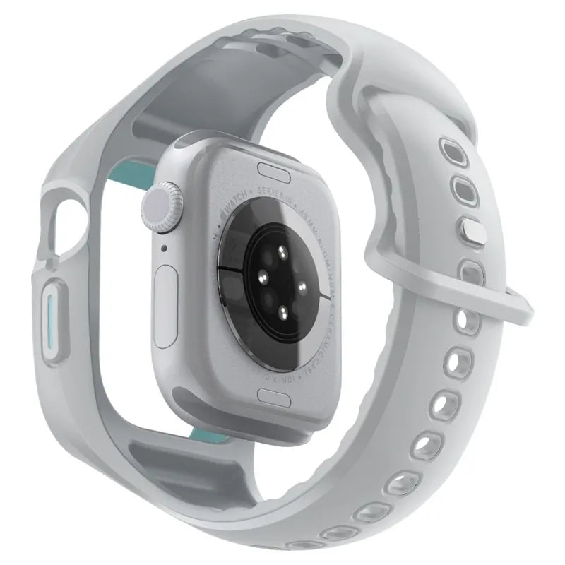 Spigen Liquid Air Pro – dirželis su korpusu, skirtas Apple Watch 10 46 mm (pilkas)