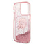 Karl Lagerfeld Liquid Glitter NFT Karl's Head – dėklas iPhone 14 Pro (rožinis)