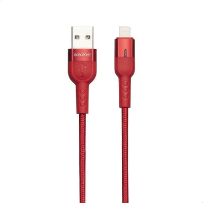 Borofone Starlight – 1,2 m USB į Lightning jungties kabelis (raudonas)