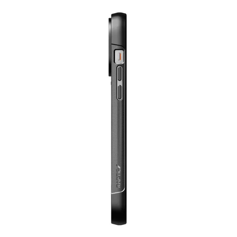 X-Doria Raptic Clutch – Biologiškai skaidus dėklas, skirtas iPhone 14 Pro Max (atlaikė kritimą iš 3m) (juodas)