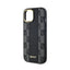 DKNY Leather Checkered Mono Pattern MagSafe – dėklas iPhone 15 / 14 / 13 (juodas)