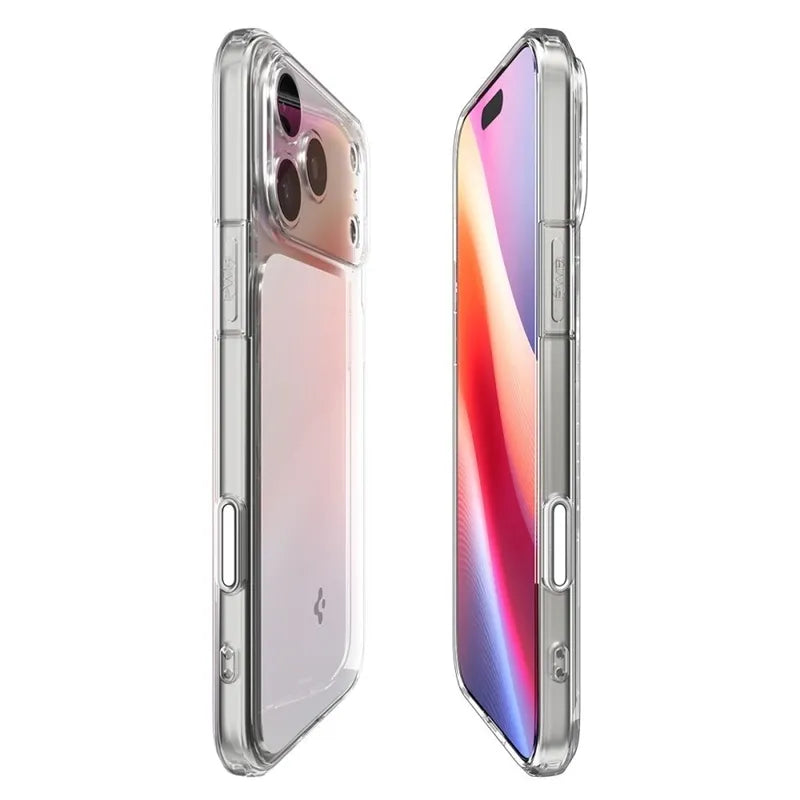 Spigen Ultra Hybrid T MagSafe – dėklas iPhone 17 Pro (skaidrus/baltas)