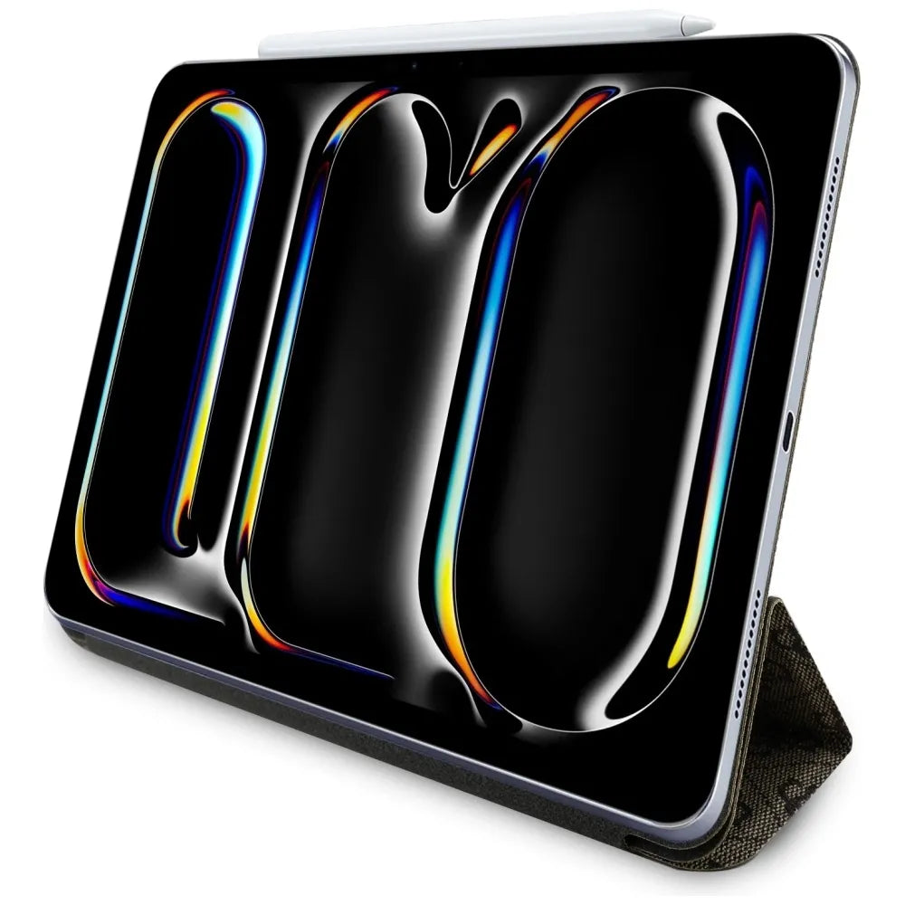 Guess Magnetic 4G Big Logo - Dėklas iPad Pro 11" M4 (2024) (ruda)