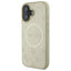 Guess Saffiano Peony Classic Logo MagSafe – dėklas iPhone 16 (auksinis)