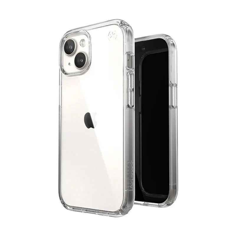 Speck Presidio Perfect-Clear – dėklas iPhone 17e / 16e / 15 / 14 / 13 (skaidrus)