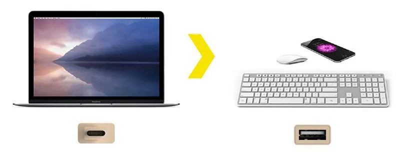 Kanex DuraBraid™ adapteris – USB-C į USB 3.0 A tipo aliumininis adapteris (auksinis)
