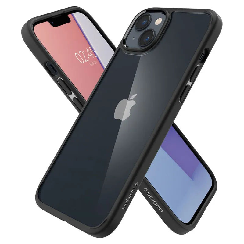 Spigen Ultra Hybrid – dėklas iPhone 15 Plus / iPhone 14 Plus (juodas)