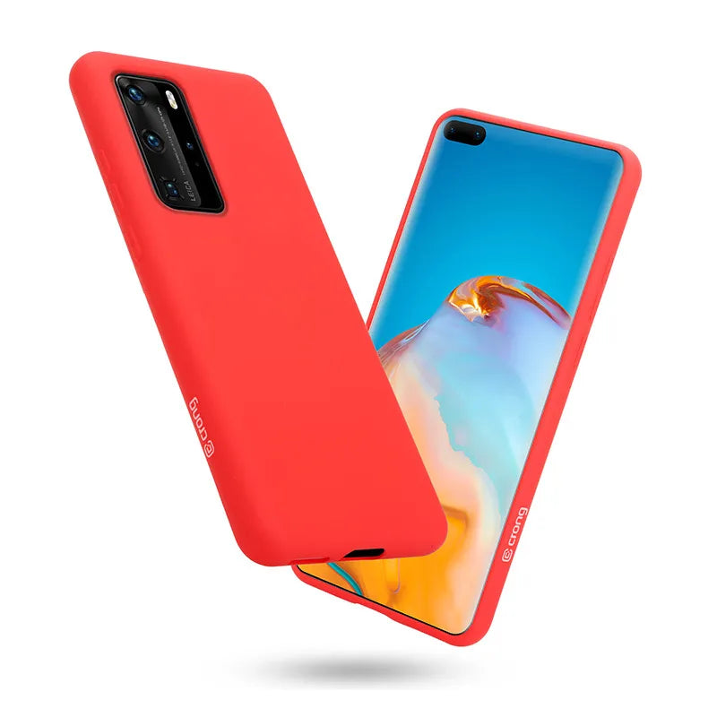 Crong Color Cover - dėklas Huawei P40 Pro (raudonas)