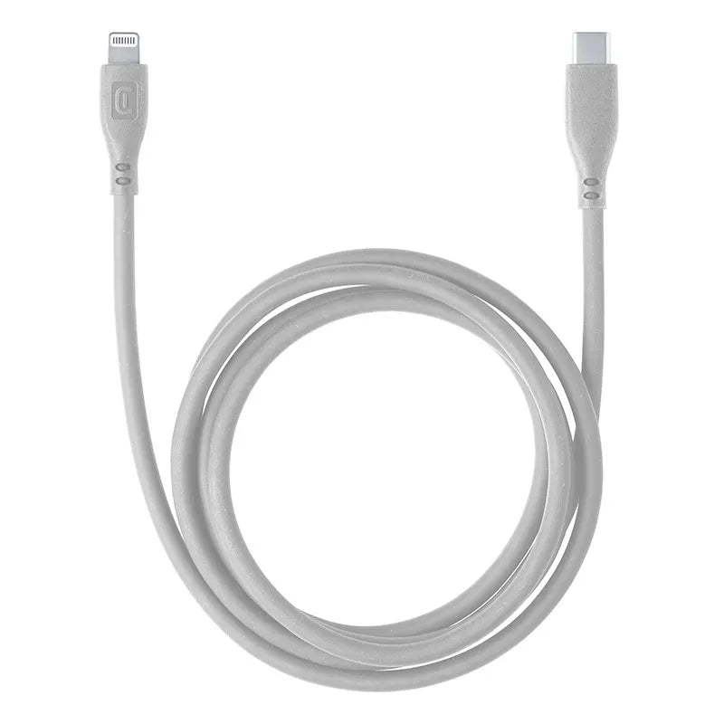Cellularline Soft Cable – USB-C į Lightning laidas, MFi sertifikuotas, 1,2 m (pilkas)