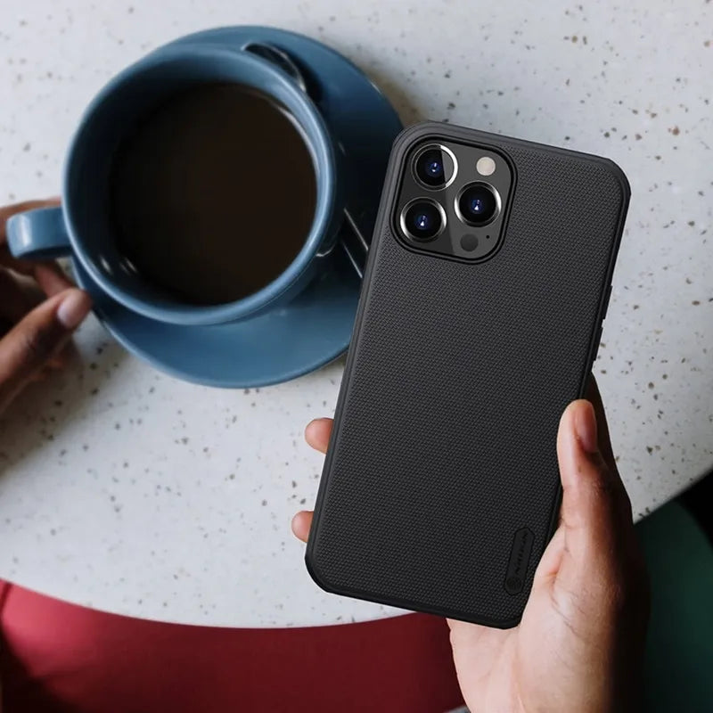 Nillkin Super Frosted Shield Pro – dėklas Apple iPhone 13 Pro Max (mėlynas)