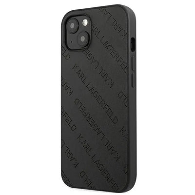 Karl Lagerfeld Perforated Allover - Dėklas iPhone 13 mini telefonui (juodas)