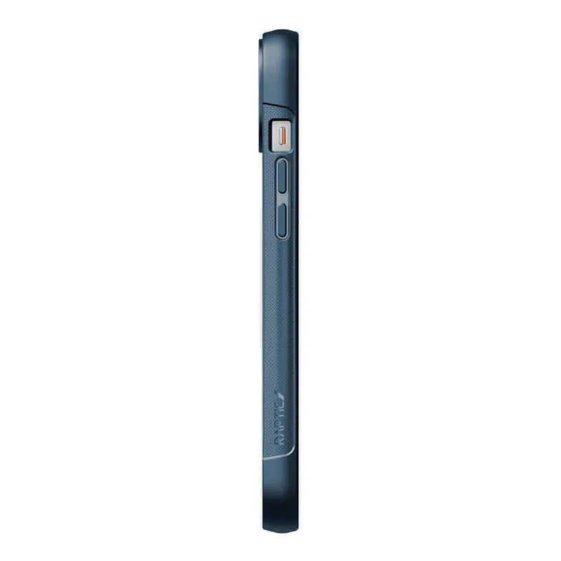 X-Doria Raptic Clutch – Biologiškai skaidus dėklas, skirtas iPhone 14 Plus (atsparus kritimams iš 3 m aukščio) (Mėlynas)
