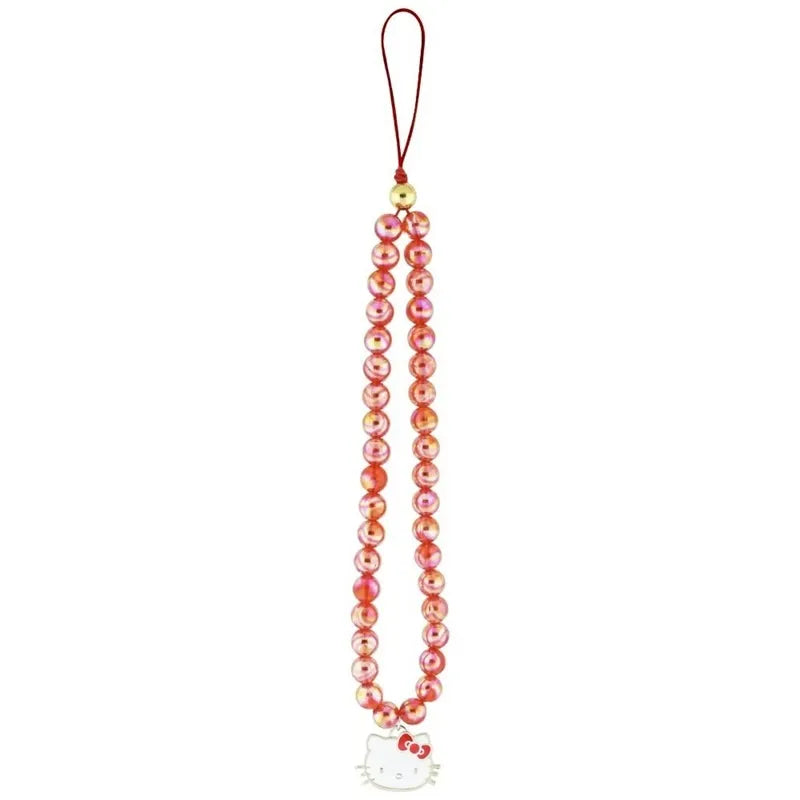 Hello Kitty Pearls Kitty Head – telefono pakabukas (raudonas)