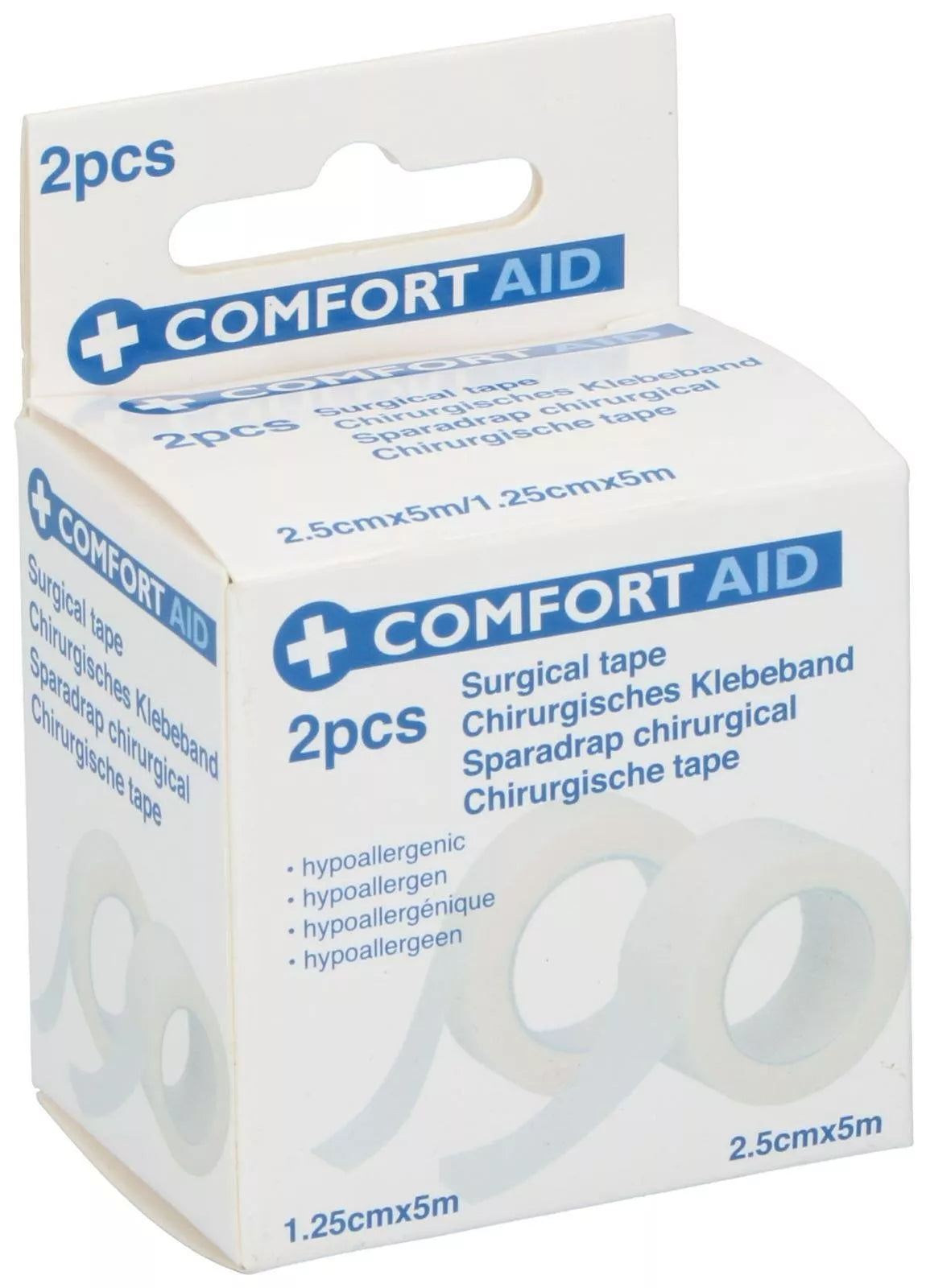 Comfort Aid medicininiai tvirtinimo tvarsčiai, 2 vnt., 2,5 cm / 1,25 cm × 5 m 871125217831
