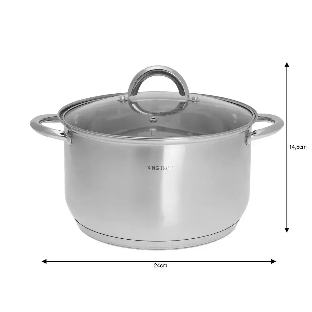 Kinghoff puodų rinkinys 10 dalių, plienas KH-4449