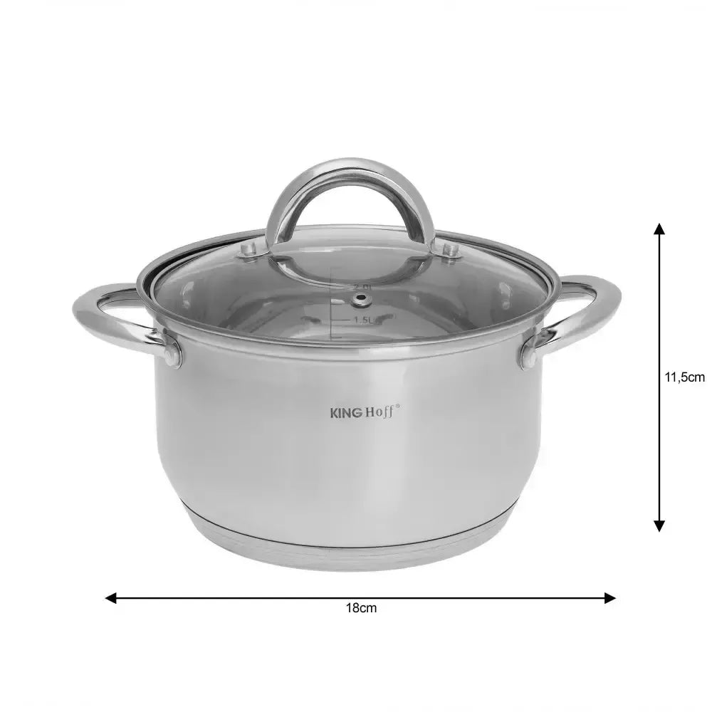Kinghoff puodų rinkinys 10 dalių, plienas KH-4449