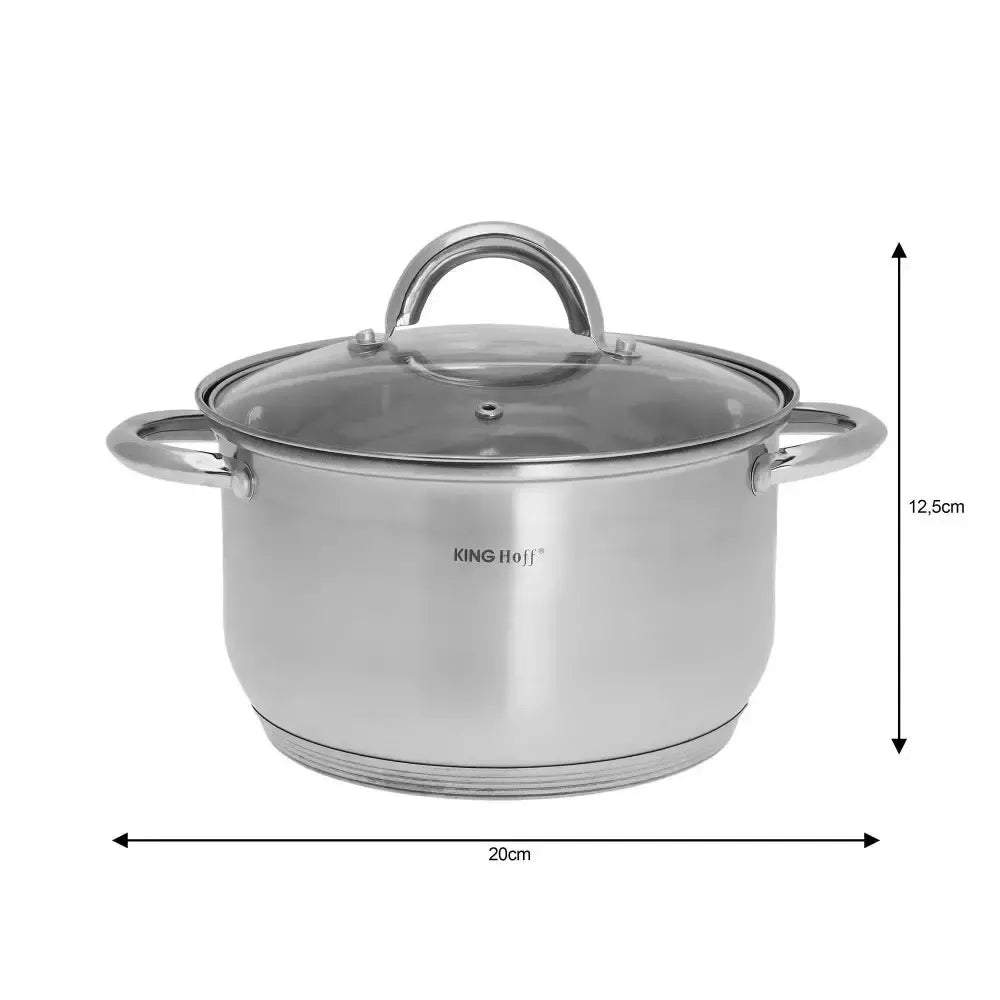 Kinghoff puodų rinkinys 10 dalių, plienas KH-4449