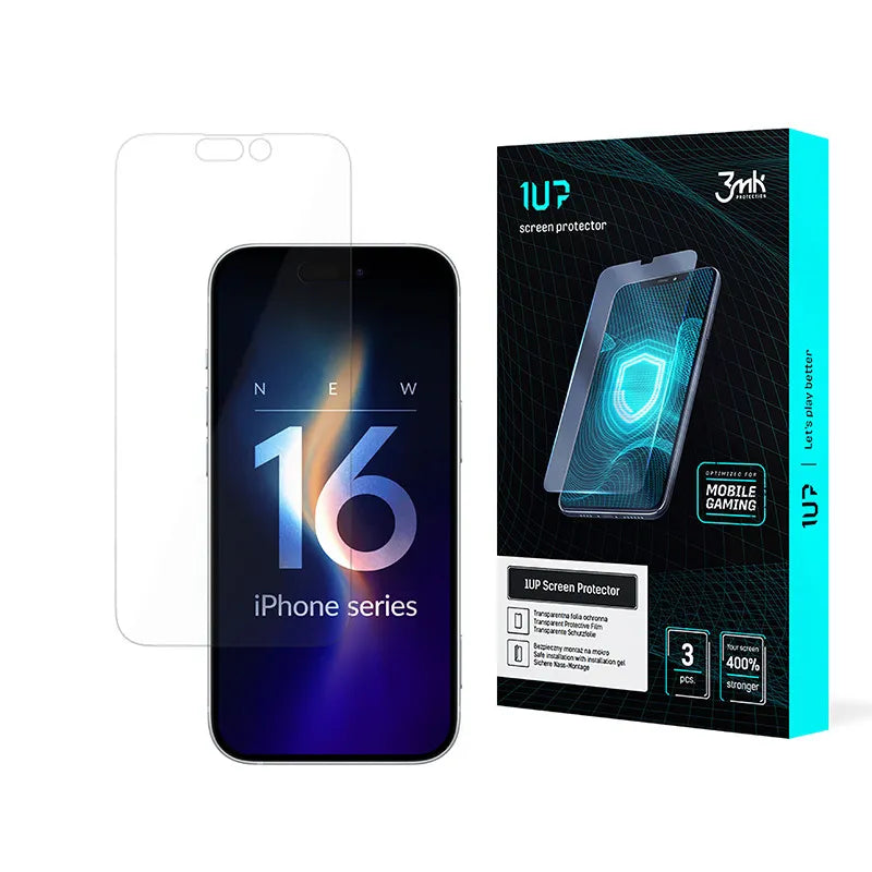 3mk 1UP - Apsauginė plėvelė skirta iPhone 16 Pro (3 vienetai)