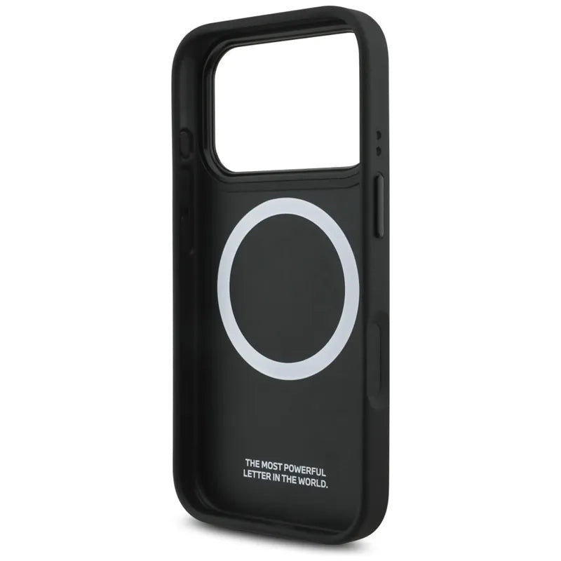 BMW M Perforated Stripe Logo MagSafe – iPhone 17 Pro dėklas (raudonas)