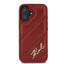 Karl Lagerfeld Quilted Signature - dėklas, skirtas iPhone 16 (raudonas)