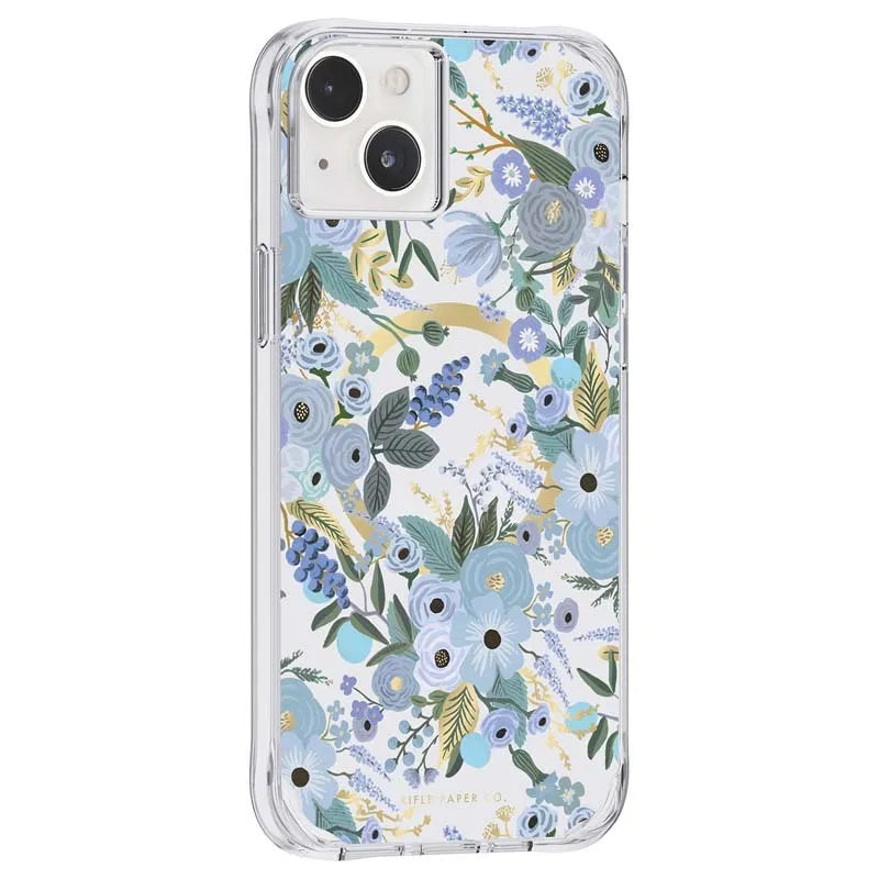 Rifle Paper Clear MagSafe - dėklas iPhone 14 Plus (Garden Party Blue)
