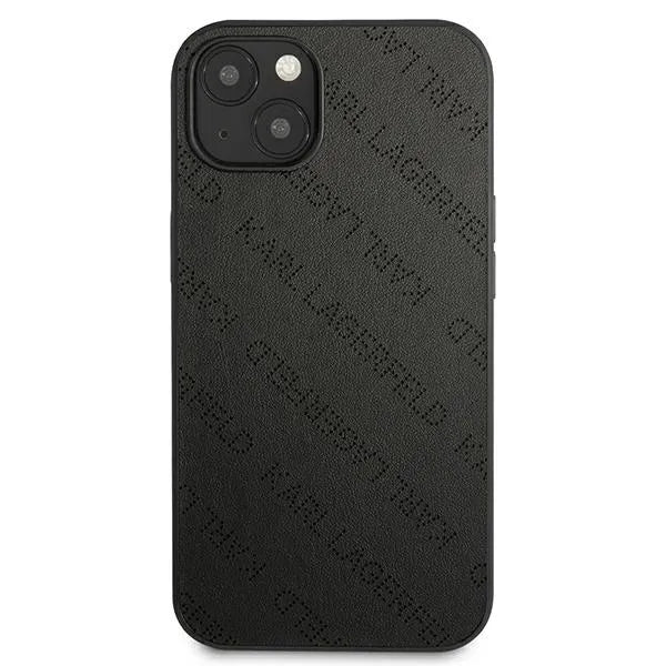 Karl Lagerfeld Perforated Allover - Dėklas iPhone 13 mini telefonui (juodas)