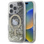 Hello Kitty Liquid Glitter Fever MagSafe - dėklas iPhone 16 Pro (juodas/auksinis)