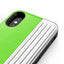 „Zizo Retro Series“ – nugarėlės tipo dėklas su pinigine, magnetiniu užsegimu ir integruotu stoveliu, skirtas „iPhone Xs / X“ (neoninė žalia/sidabrinė)