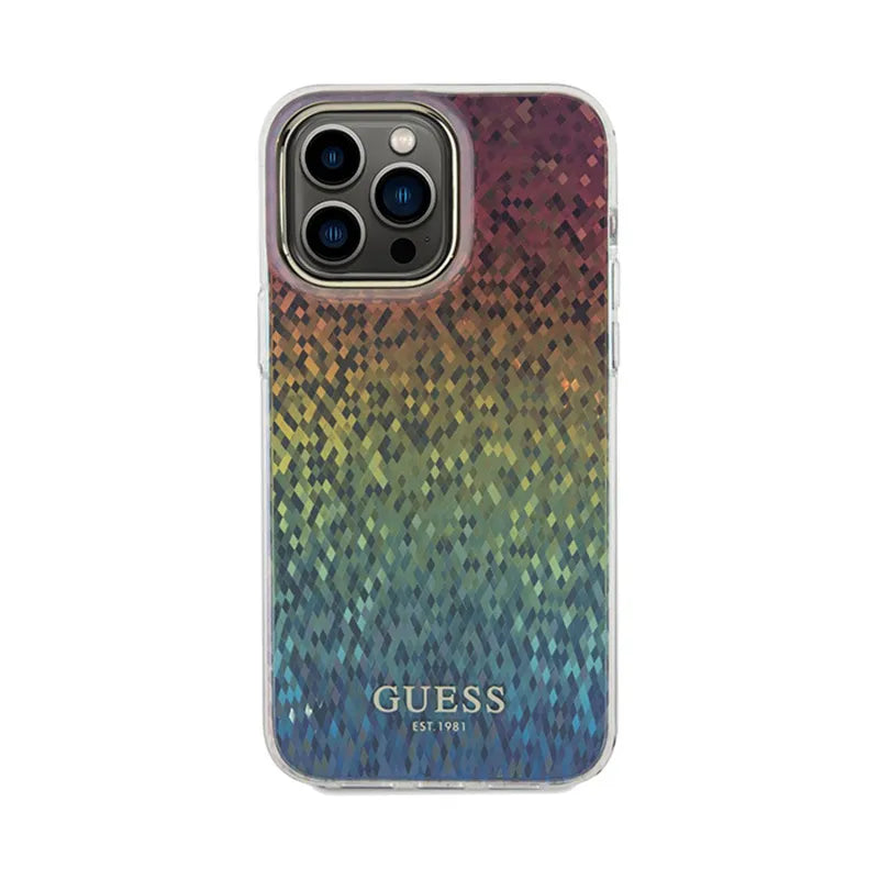 Guess IML Faceted Mirror Disco Iridescent - Dėklas iPhone 13 Pro Max (vaivorykštinis)