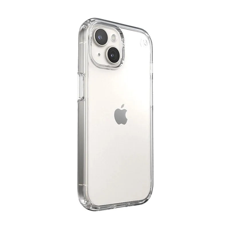 Speck Presidio Perfect-Clear – dėklas iPhone 17e / 16e / 15 / 14 / 13 (skaidrus)