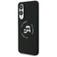 Karl Lagerfeld Silicone Double Heads And Circle MagSafe – dėklas Samsung Galaxy S25 Edge (juodas)
