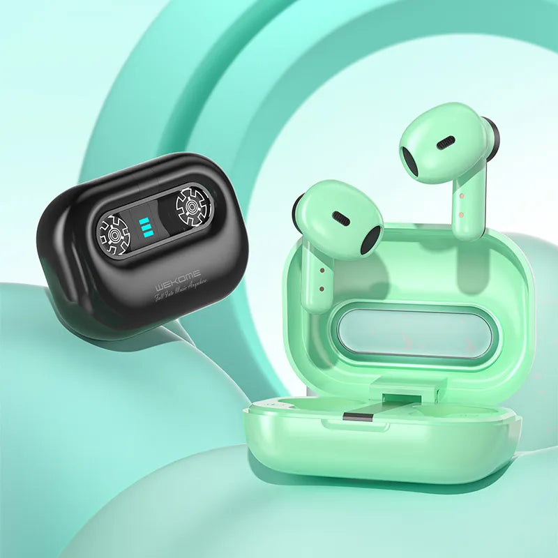 WEKOME VA06 Vanguard Series – „Bluetooth V5.2“ TWS belaidės ausinės su įkrovimo dėklu (baltos)