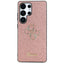 „Guess Fixed Glitter Big 4G Metal Logo“ – dėklas „Samsung Galaxy S25 Ultra“ (rožinis)